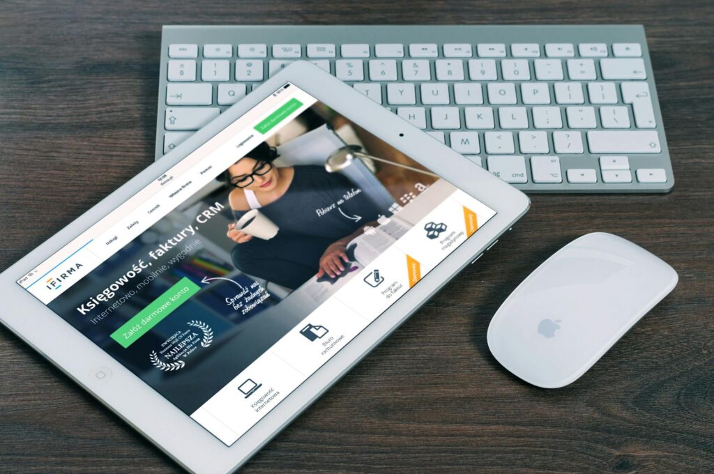 conversion landing page design tablet