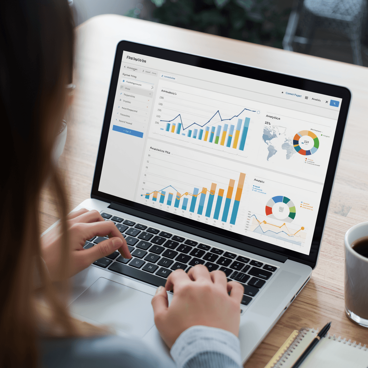 SEO audit and GA4 analytics review on laptop